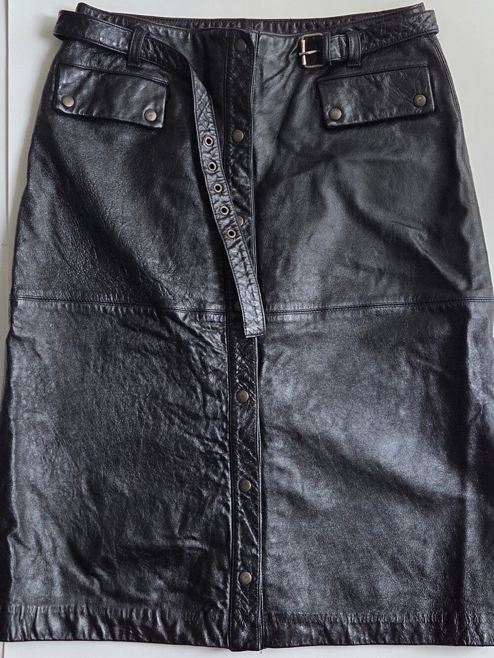 Vintage DKNY | Leather Utility Skirt - Picture 6 of 15